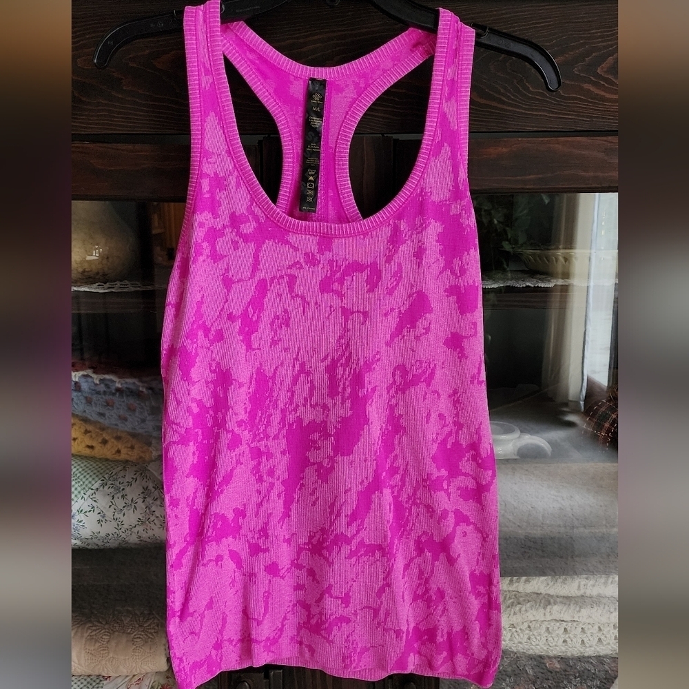 Vibrant Pink Tie-Dye Tank Top
